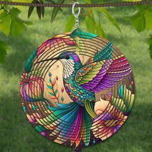Beautiful Hummingbird Wind Spinner Windspinner